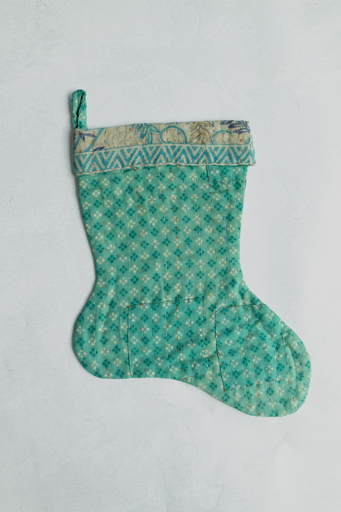 dignify Kantha Little Christmas Stocking No. 43