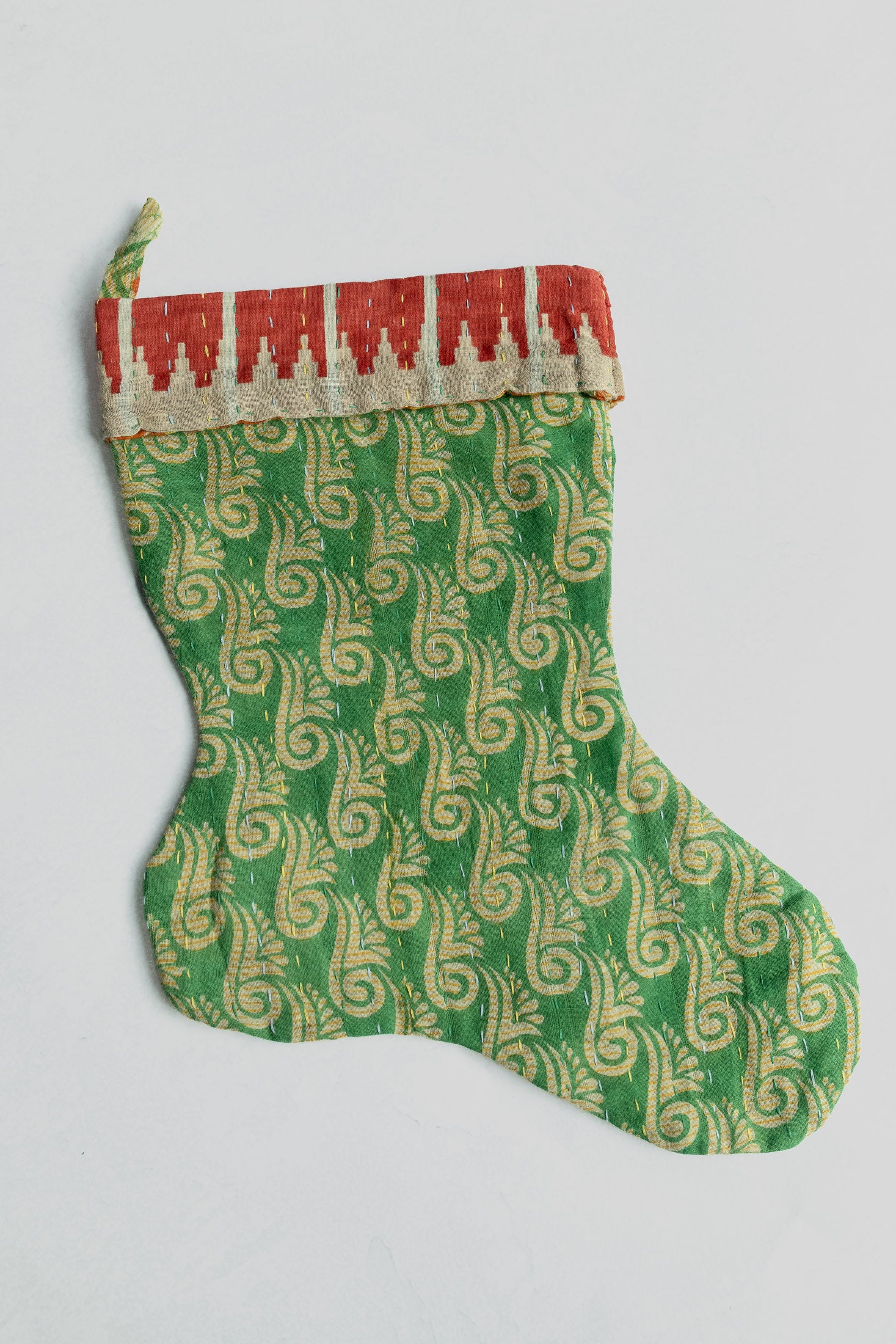 Kantha Holiday Stocking — Little No. 4