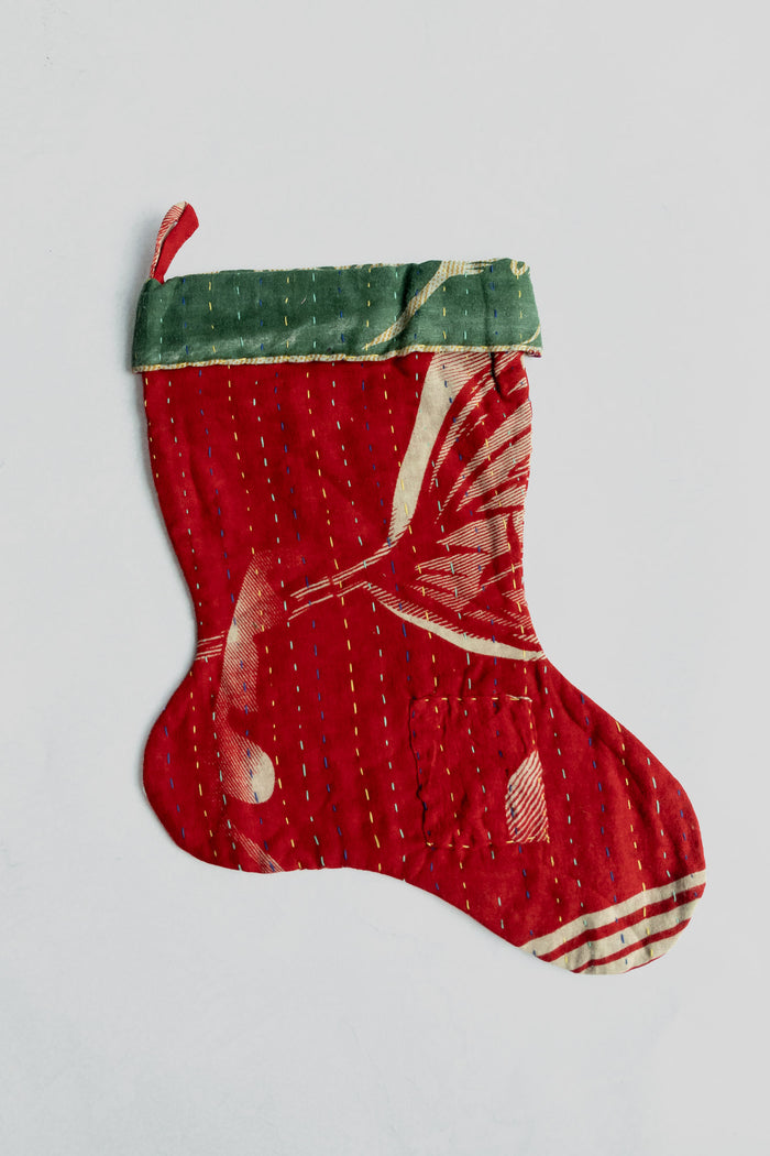 dignify Kantha Little Christmas Stocking No. 5