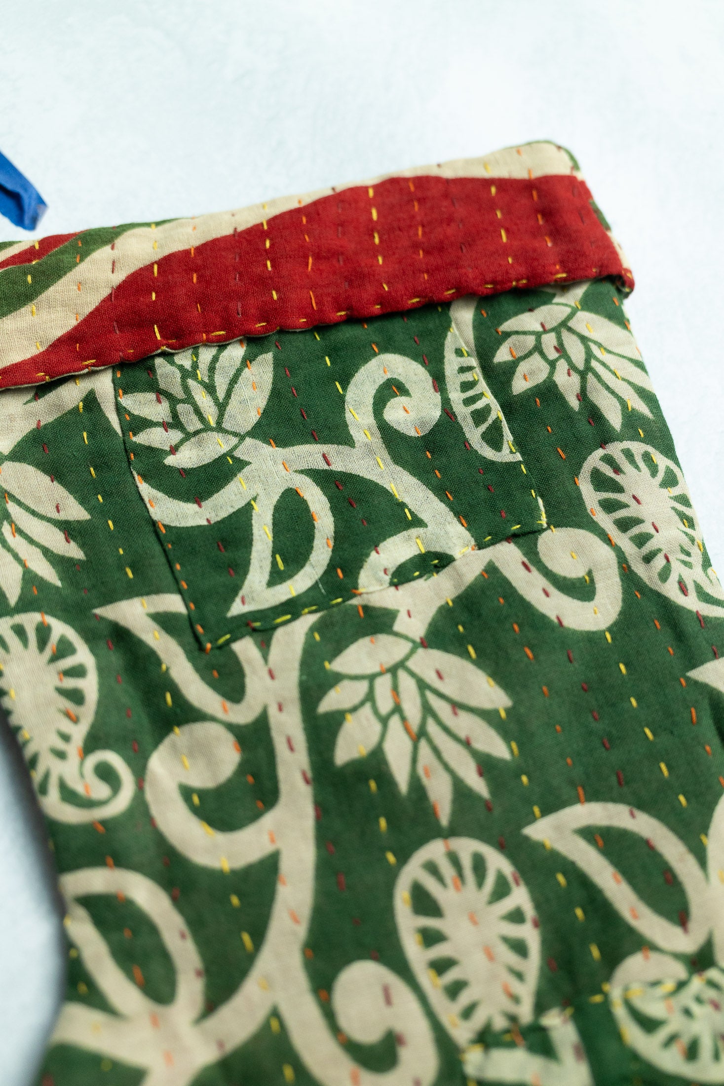 Kantha Holiday Stocking — Little No. 7