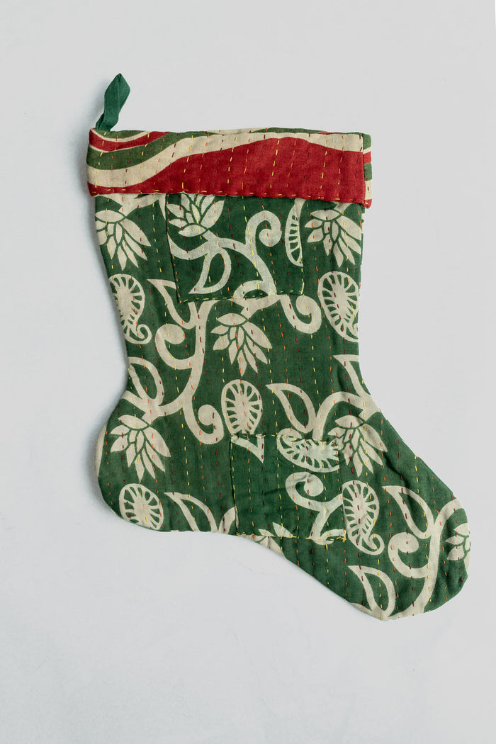 dignify Kantha Little Christmas Stocking No. 7
