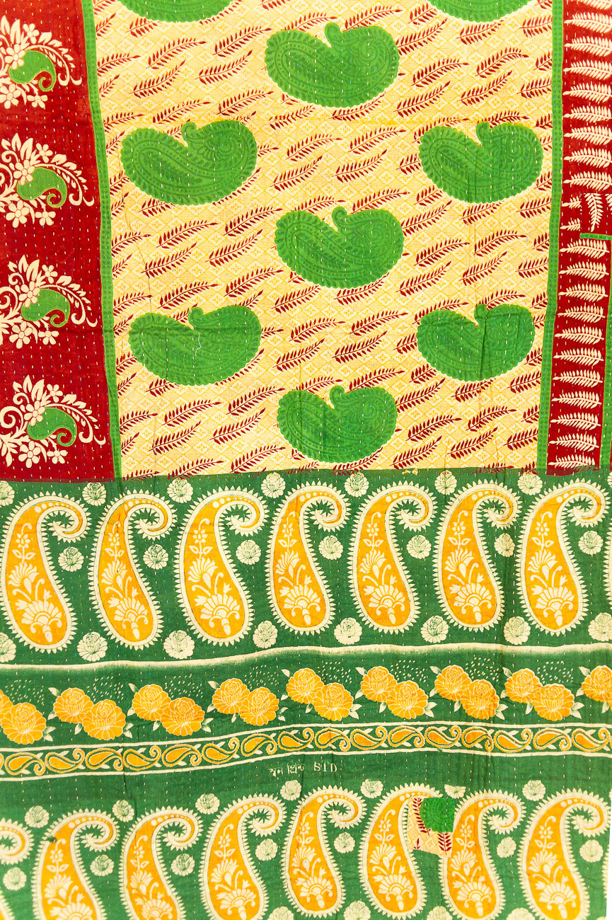 Mistletoe Kantha Christmas Throw