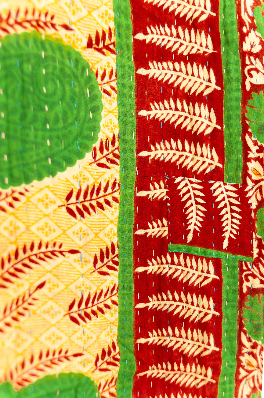 Mistletoe Kantha Christmas Throw