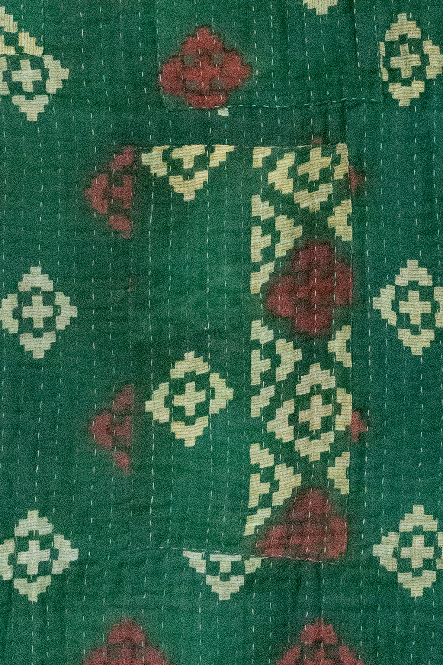 Mistletoe Holiday Kantha Blanket