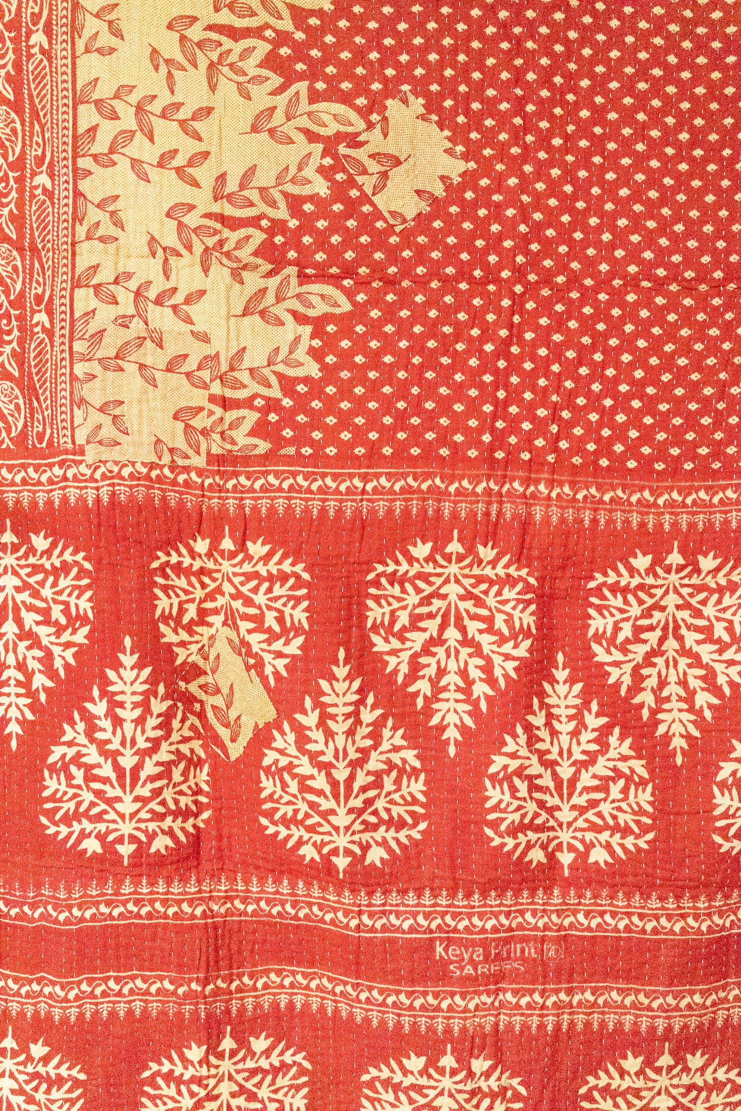 Mistletoe Holiday Kantha Blanket