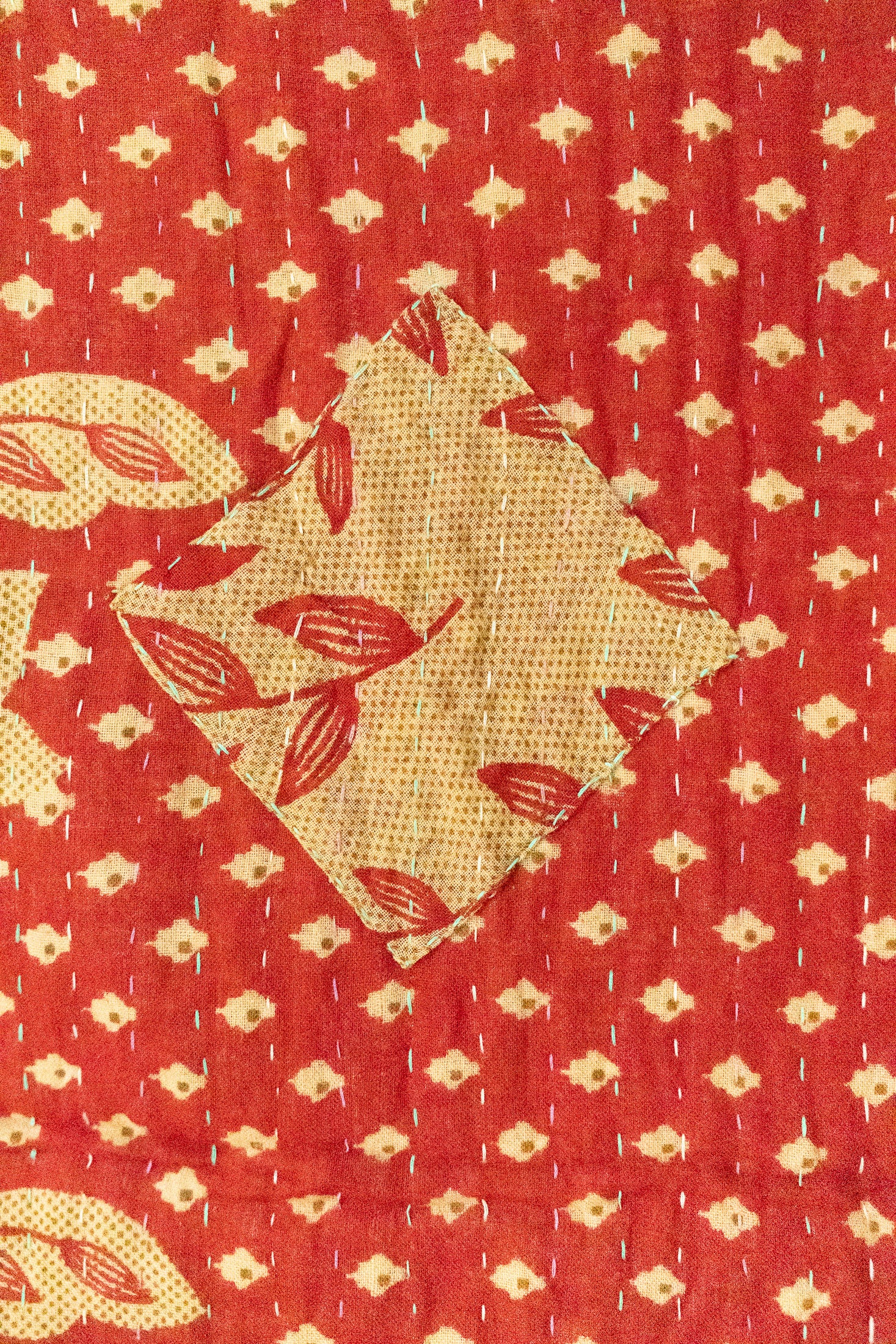 Mistletoe Holiday Kantha Blanket