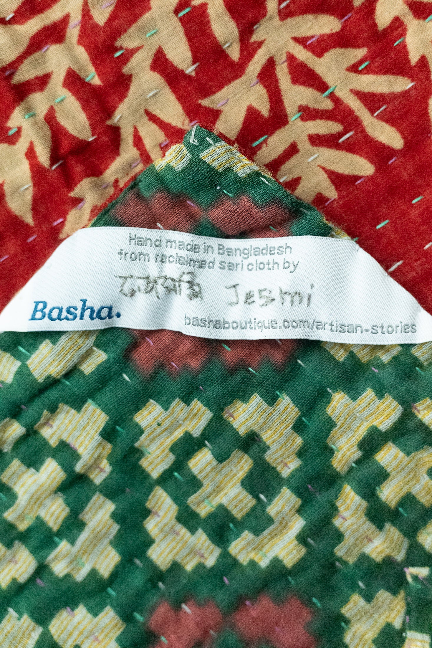 Mistletoe Holiday Kantha Blanket