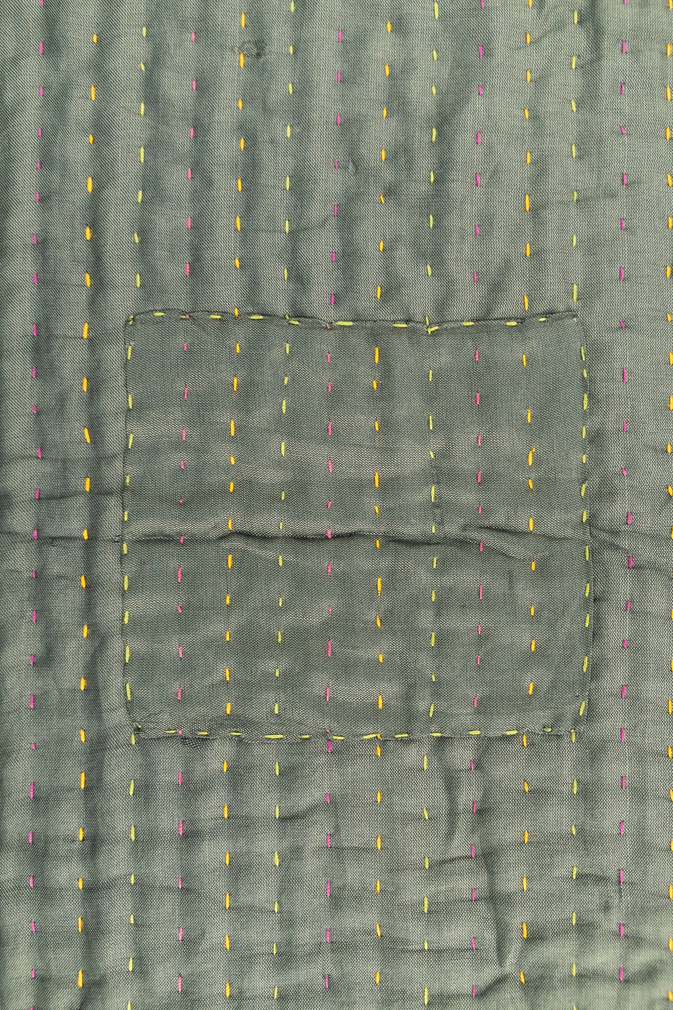 Moonlit Silk Blend Kantha Throw