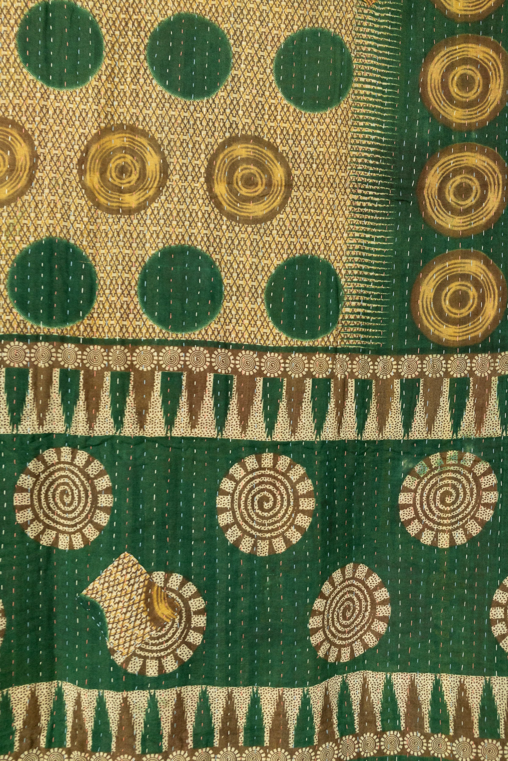 Mosaic Kantha Throw