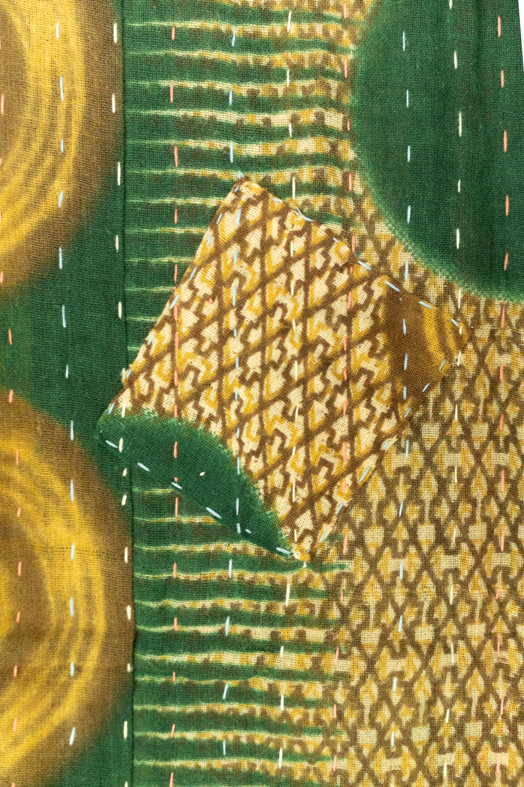 Mosaic Kantha Throw