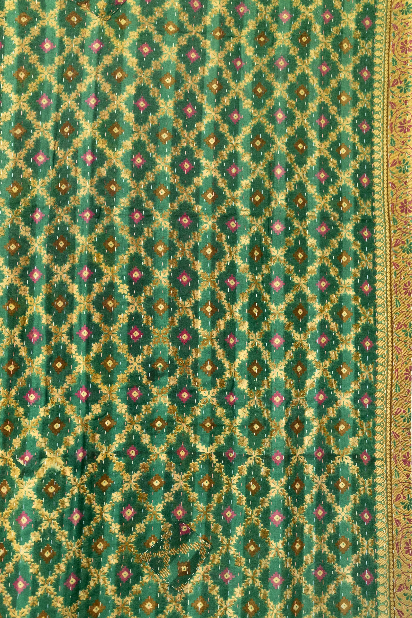 Mosaic Kantha Throw