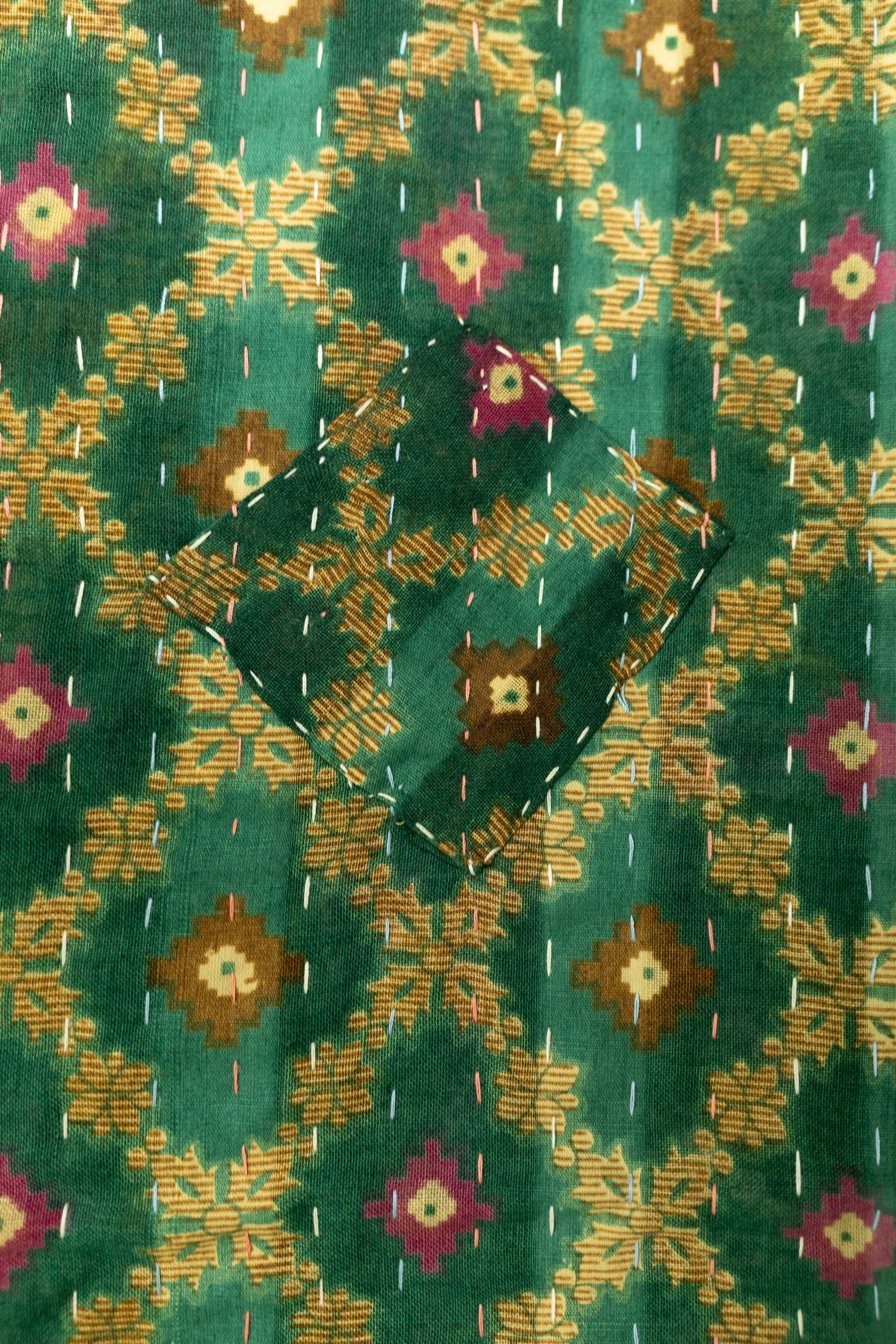 Mosaic Kantha Throw