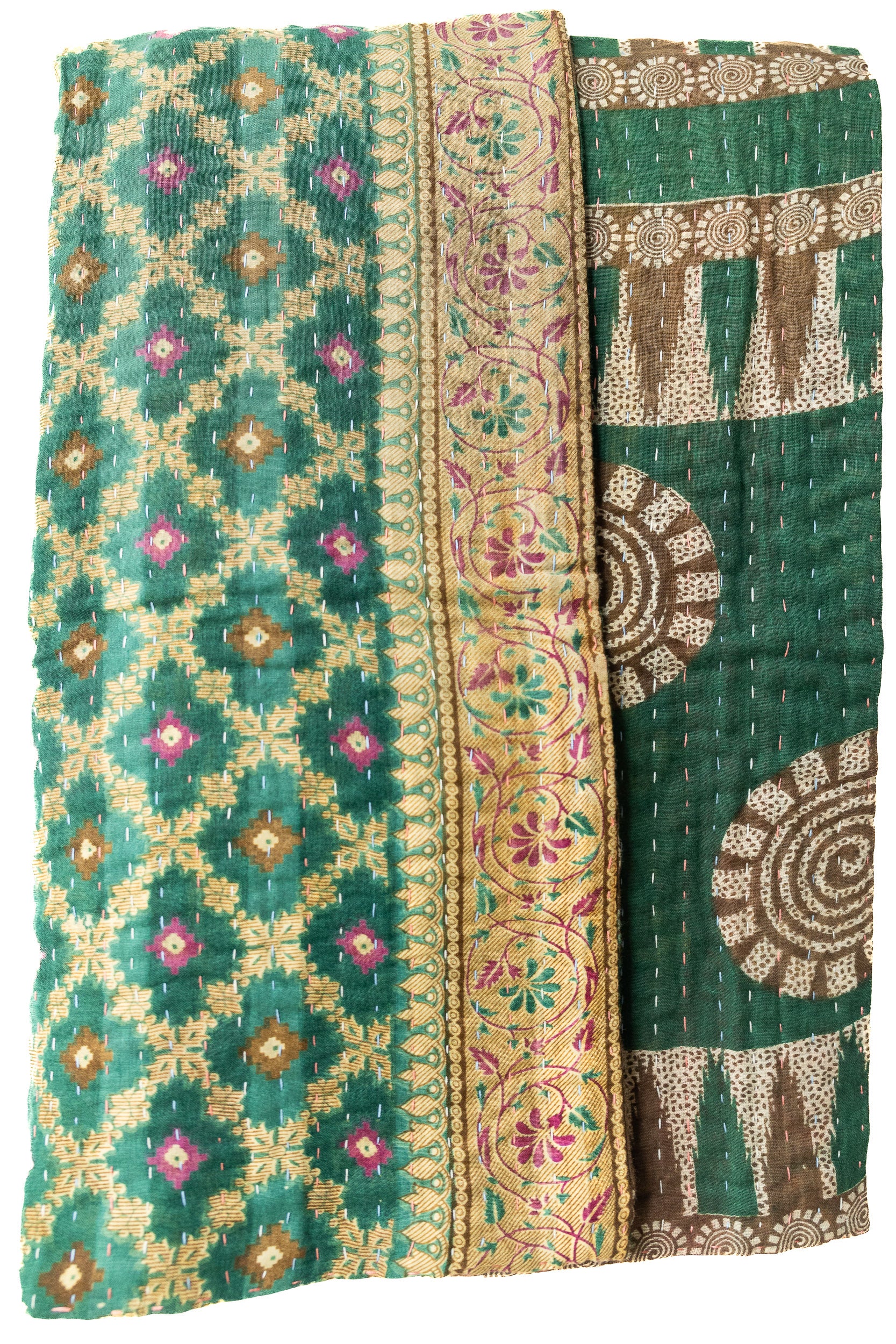 Mosaic Kantha Throw