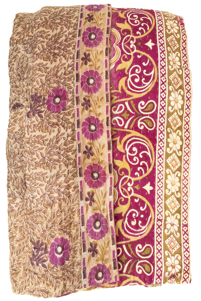 Muse Large Kantha Throw Blanket