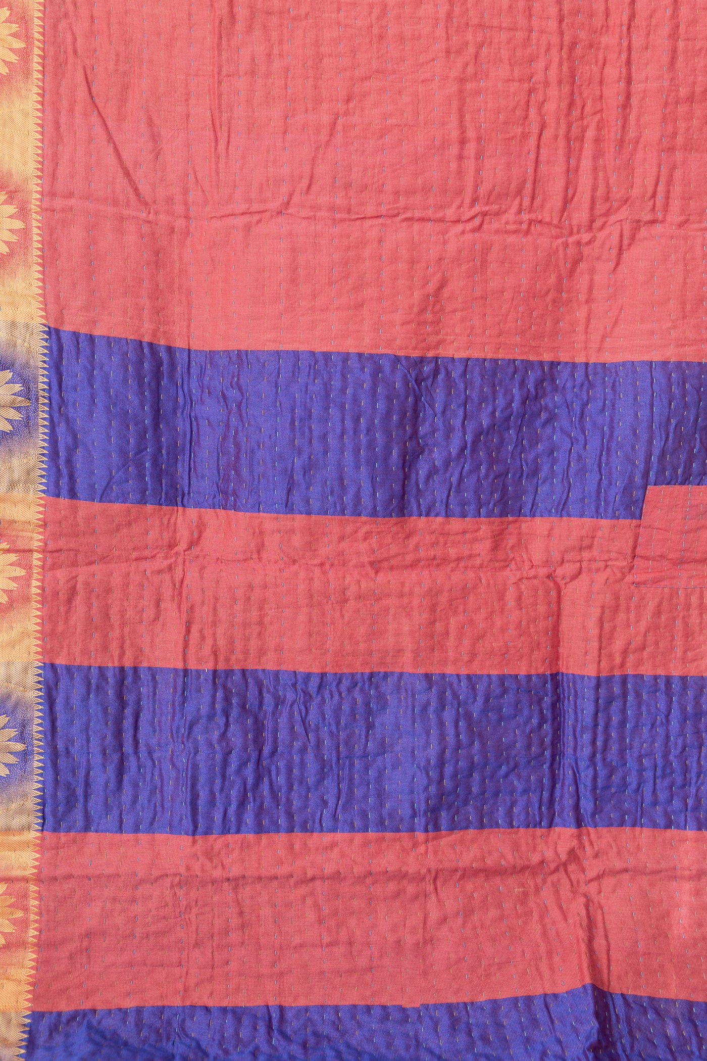 Near Silk Blend Kantha Throw Blanket