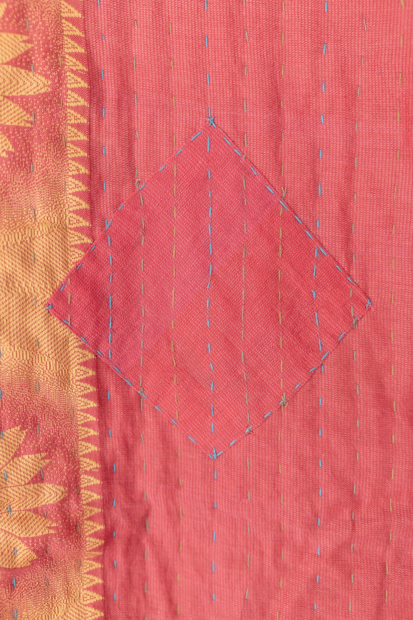 Near Silk Blend Kantha Throw Blanket