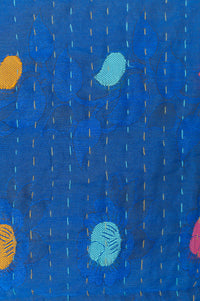 Near Silk Blend Kantha Throw Blanket
