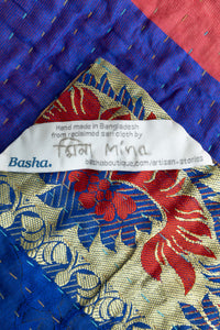 Near Silk Blend Kantha Throw Blanket