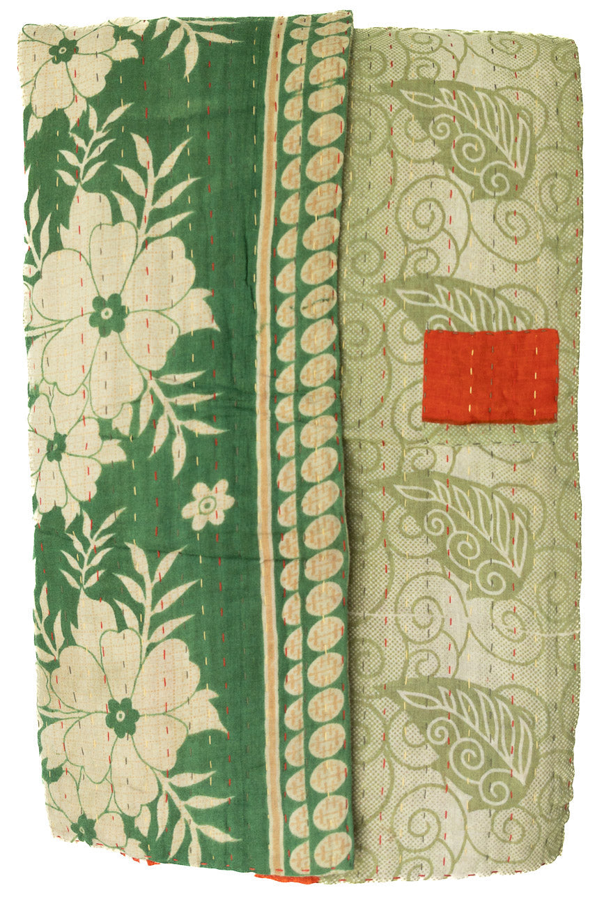 Kantha Throw Bed Quilt