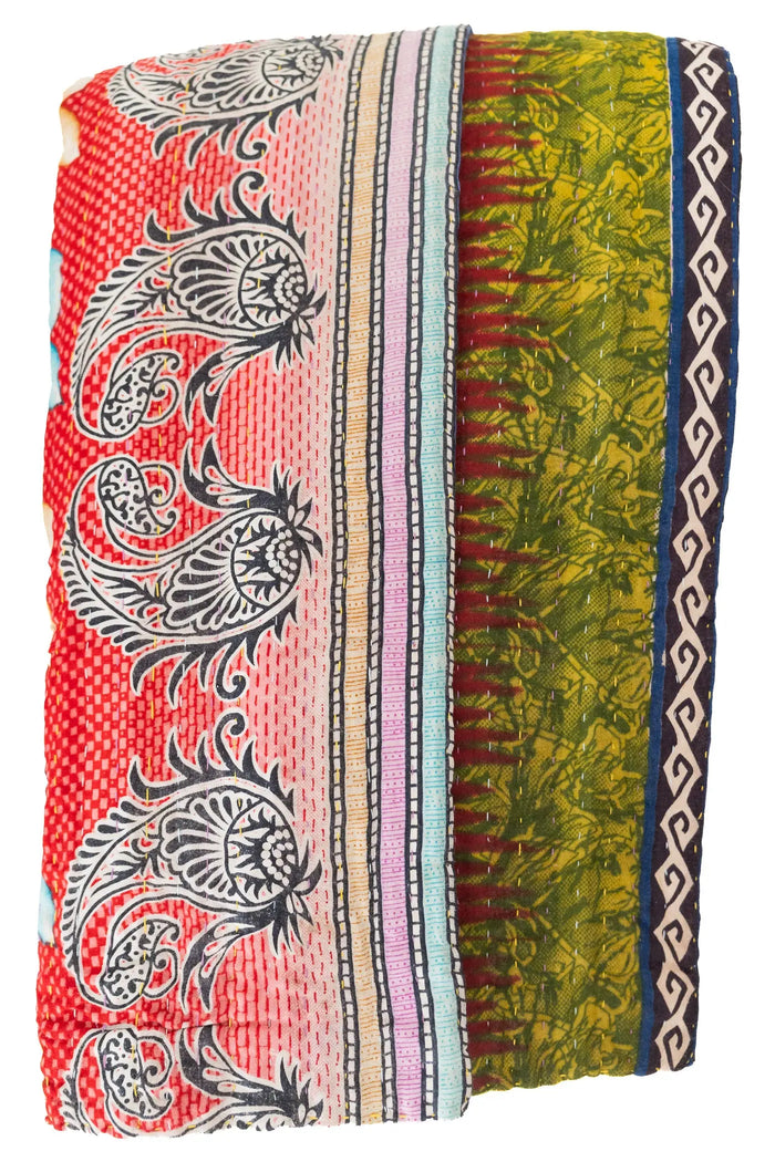 New No. 3 Large Kantha Throw Blanket