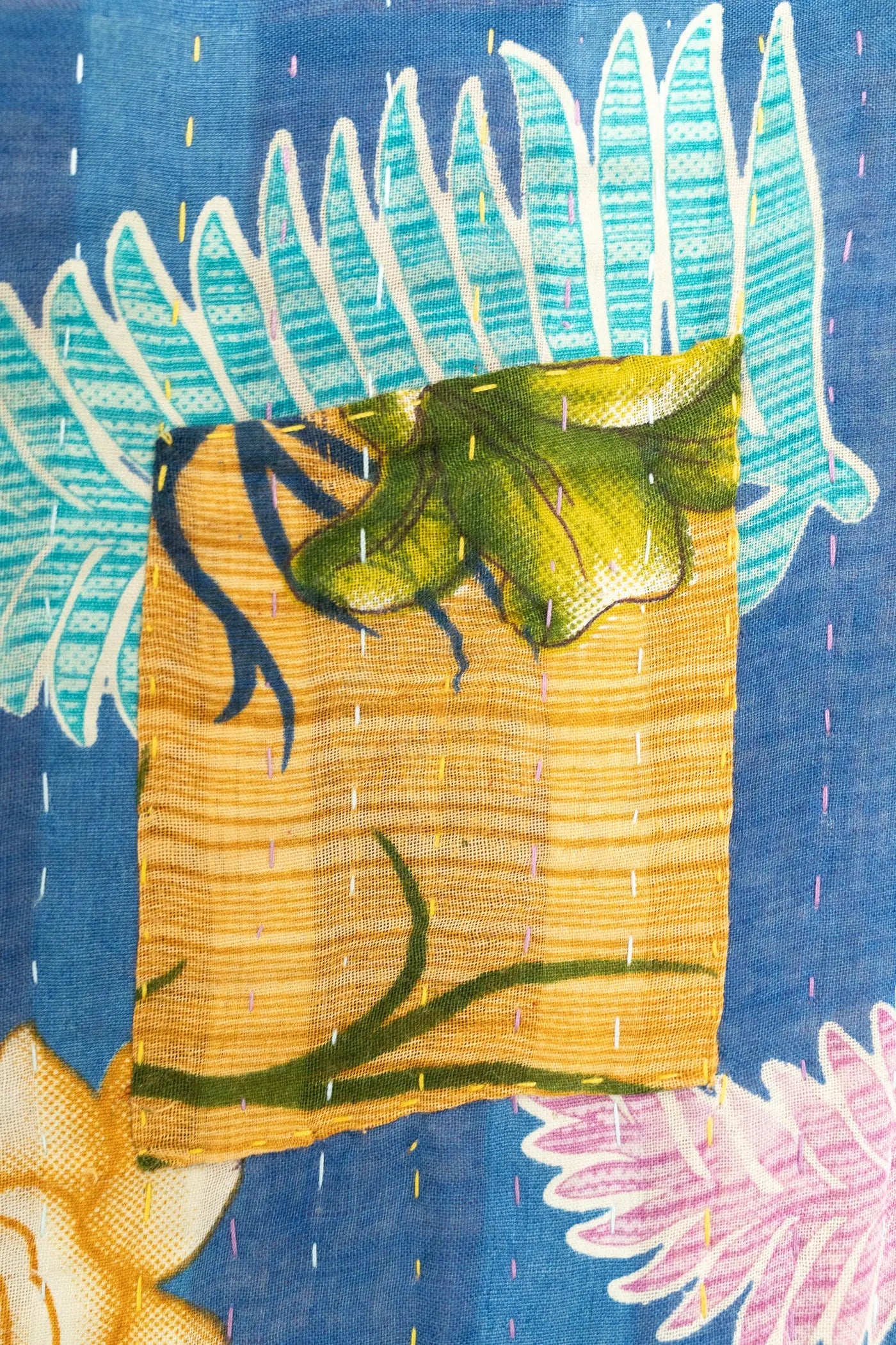 New No. 3 Large Kantha Throw Blanket