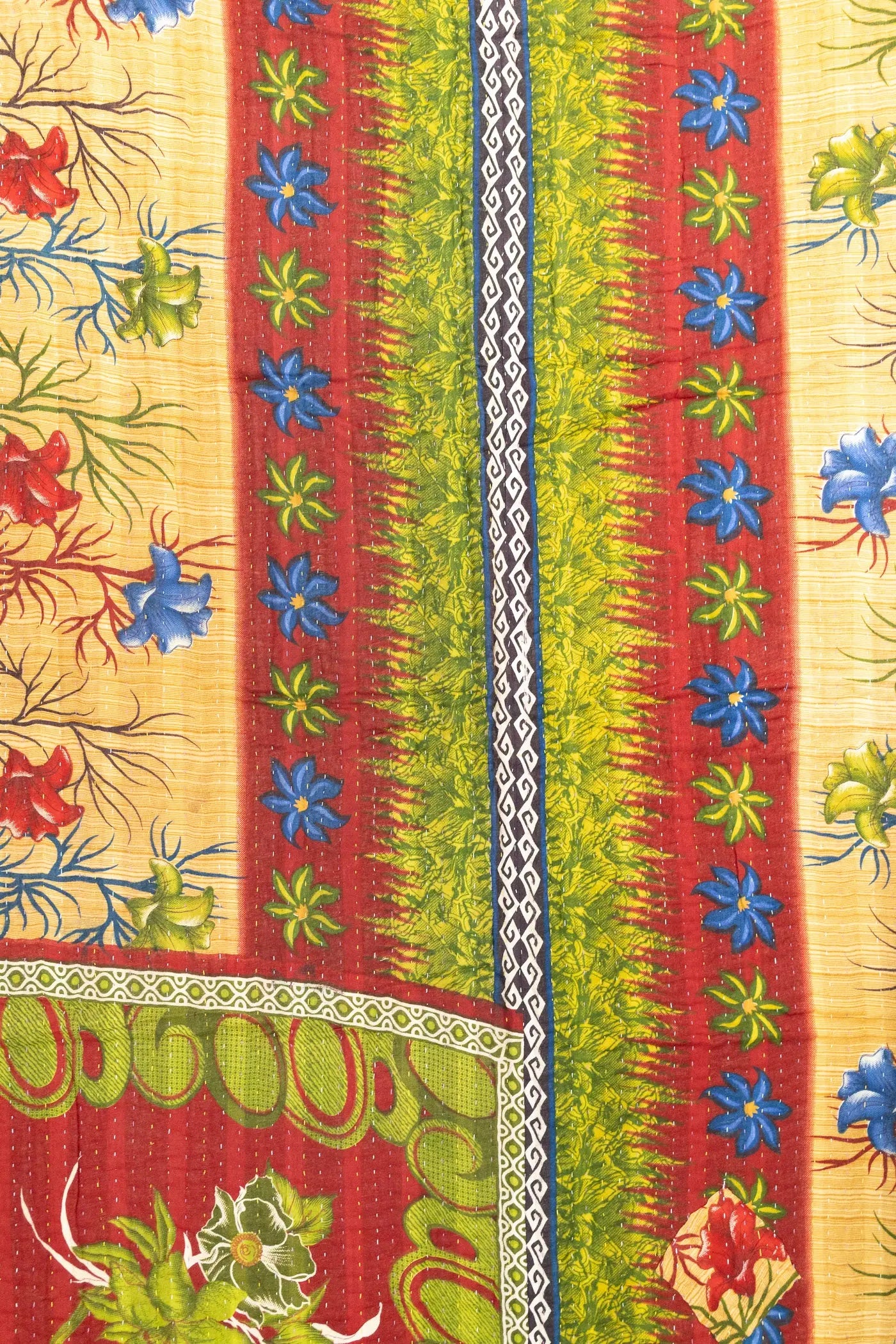 New No. 3 Large Kantha Throw Blanket