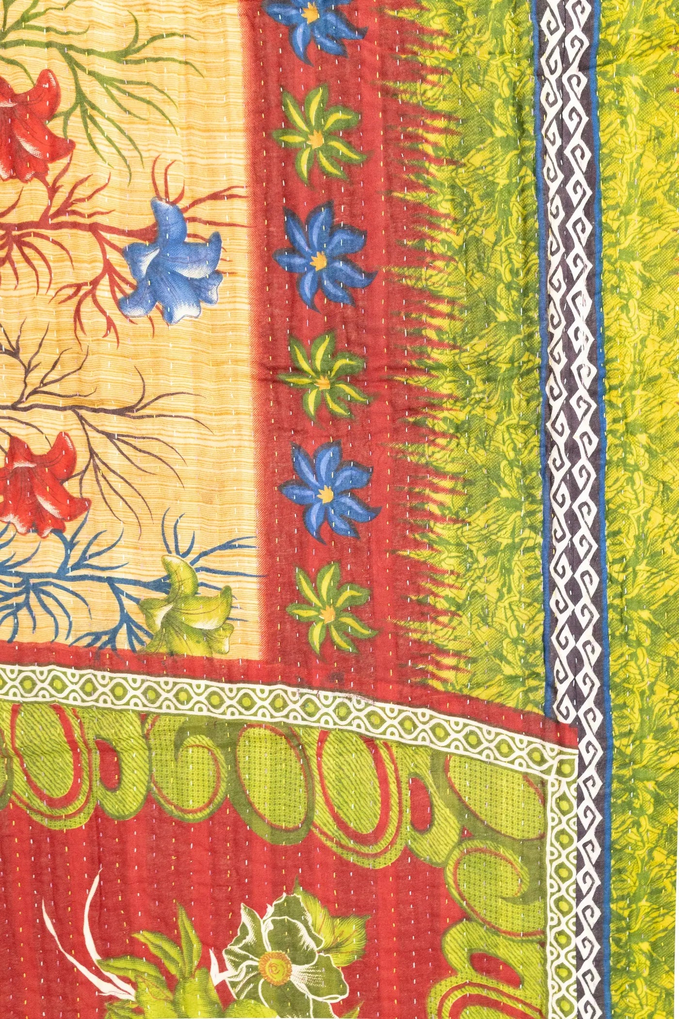 New No. 3 Large Kantha Throw Blanket