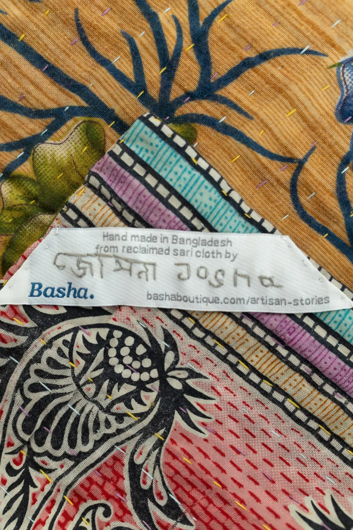 New No. 3 Large Kantha Throw Blanket