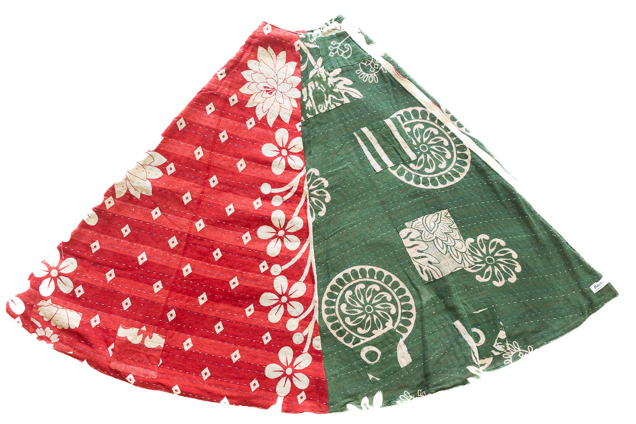 Kantha Christmas Tree Skirt - No. 1