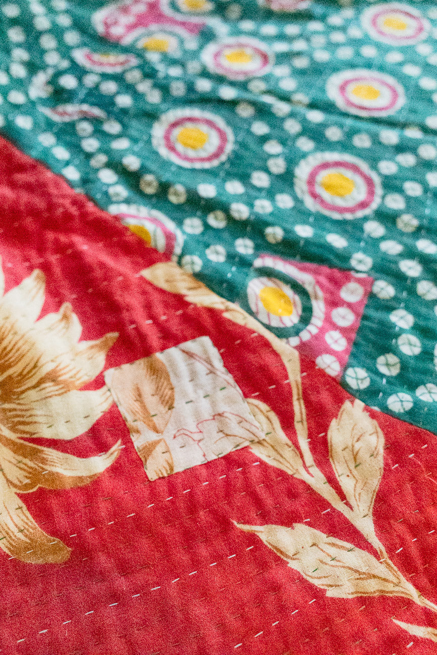 Kantha Christmas Tree Skirt - No. 2