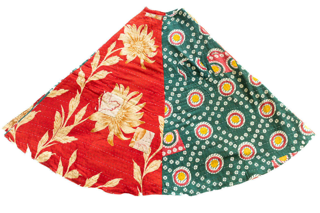 Kantha Christmas Tree Skirt - No. 2