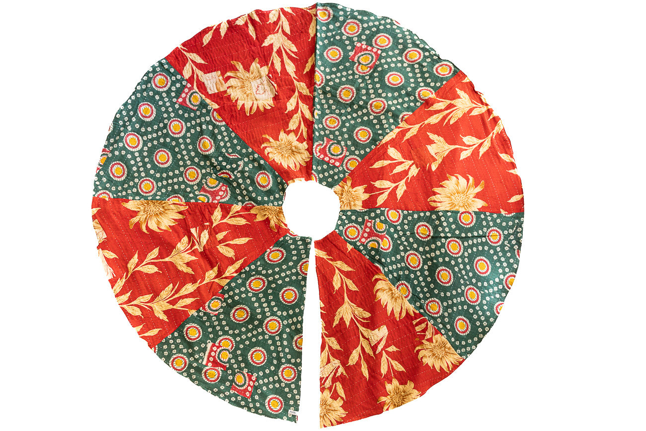 Kantha Christmas Tree Skirt - No. 2