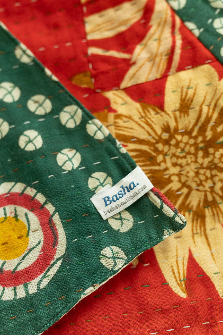 Kantha Christmas Tree Skirt - No. 2