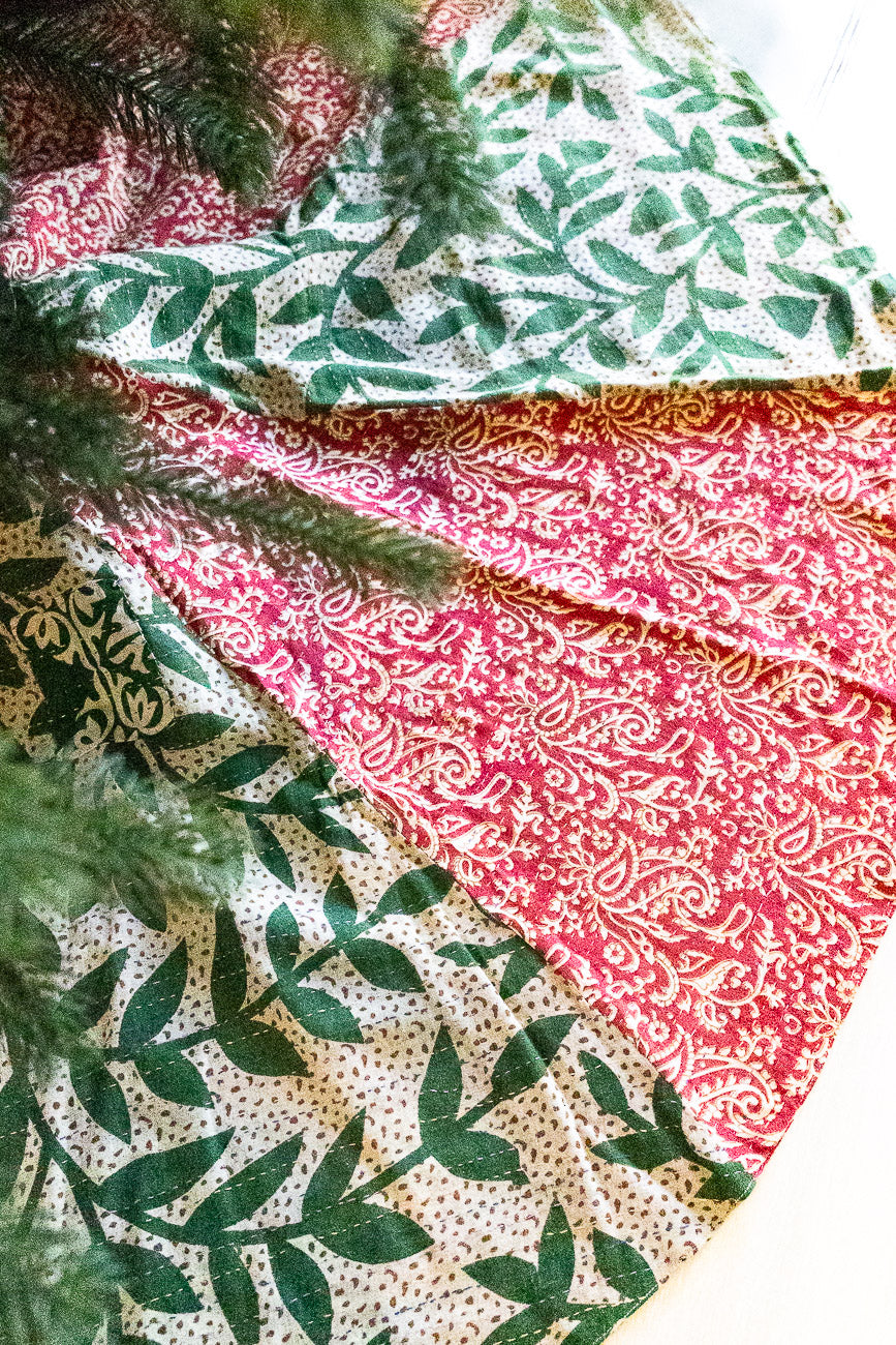 Christmas Kantha Tree Skirts