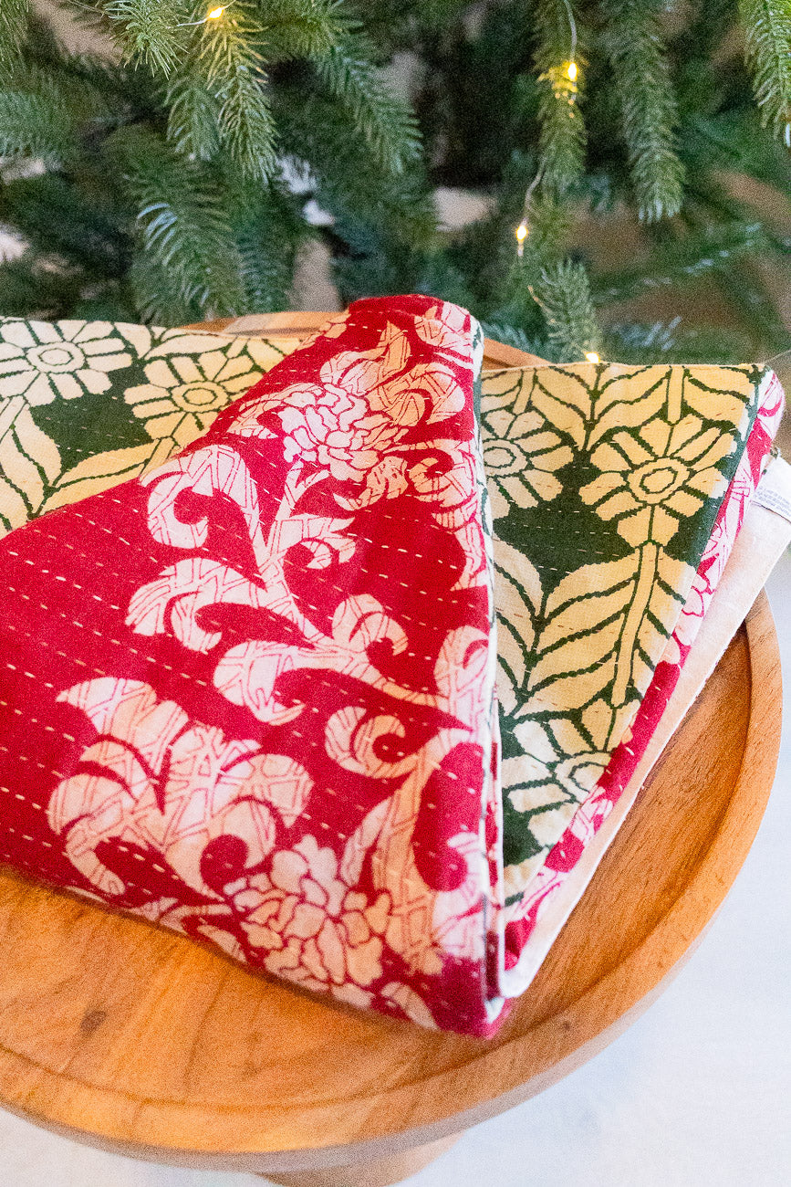 Kantha Christmas Tree Skirt - No. 4
