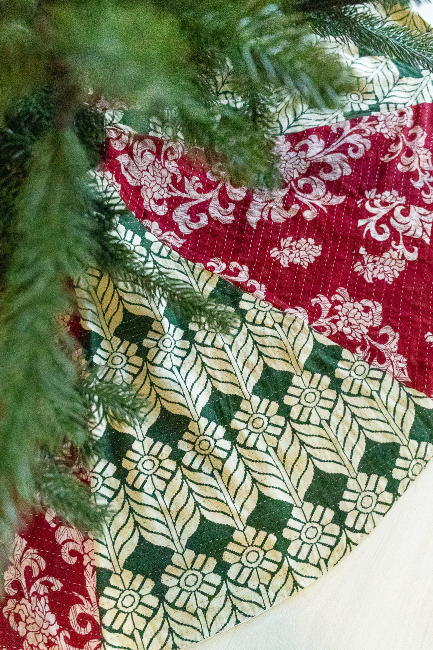 Kantha Christmas Tree Skirt - No. 4