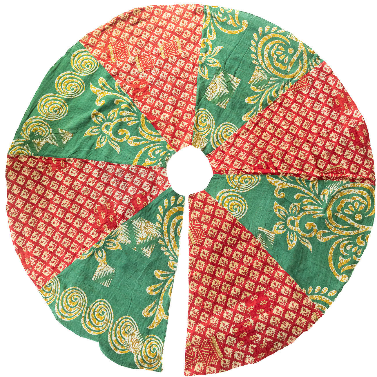 Kantha Christmas Tree Skirt - No. 9