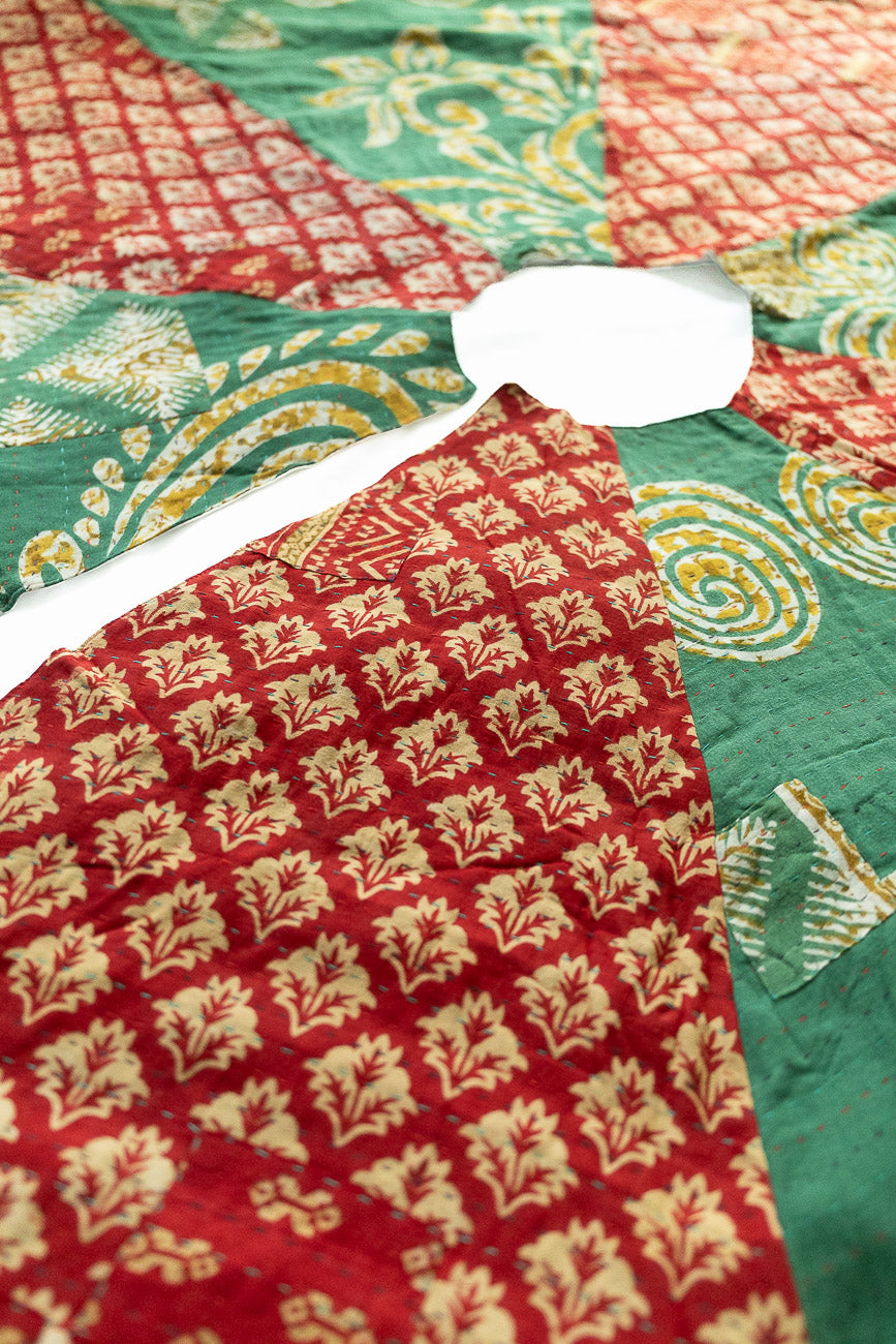 Kantha Christmas Tree Skirt - No. 9