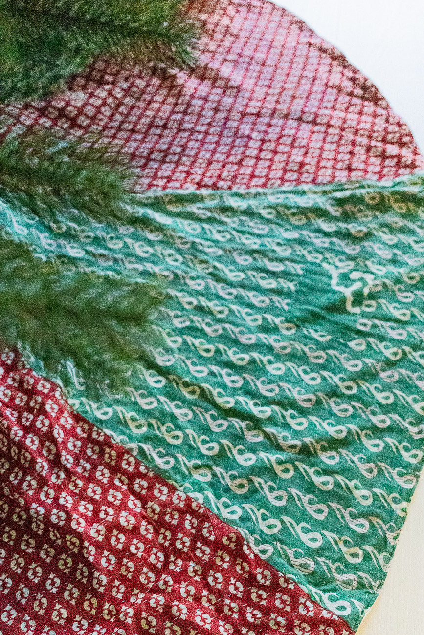 Kantha Christmas Tree Skirt - No. 5