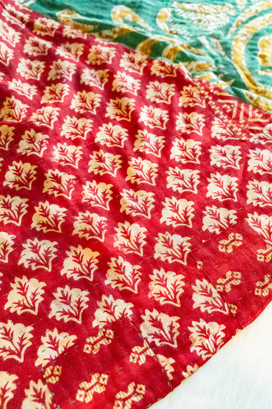 Kantha Christmas Tree Skirt - No. 9