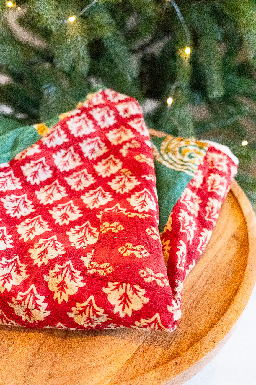 Kantha Christmas Tree Skirt - No. 9