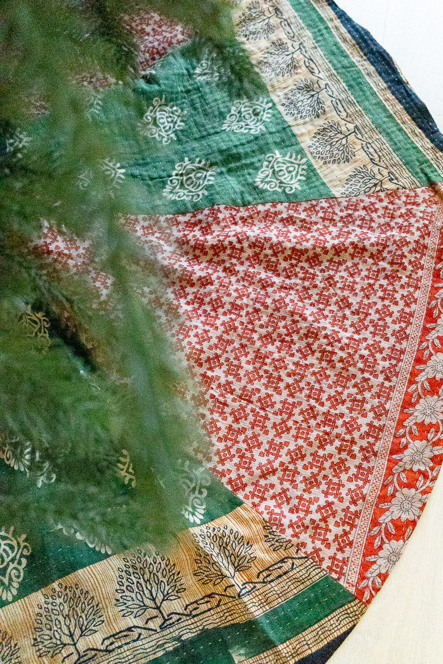 Kantha Christmas Tree Skirt - No. 6