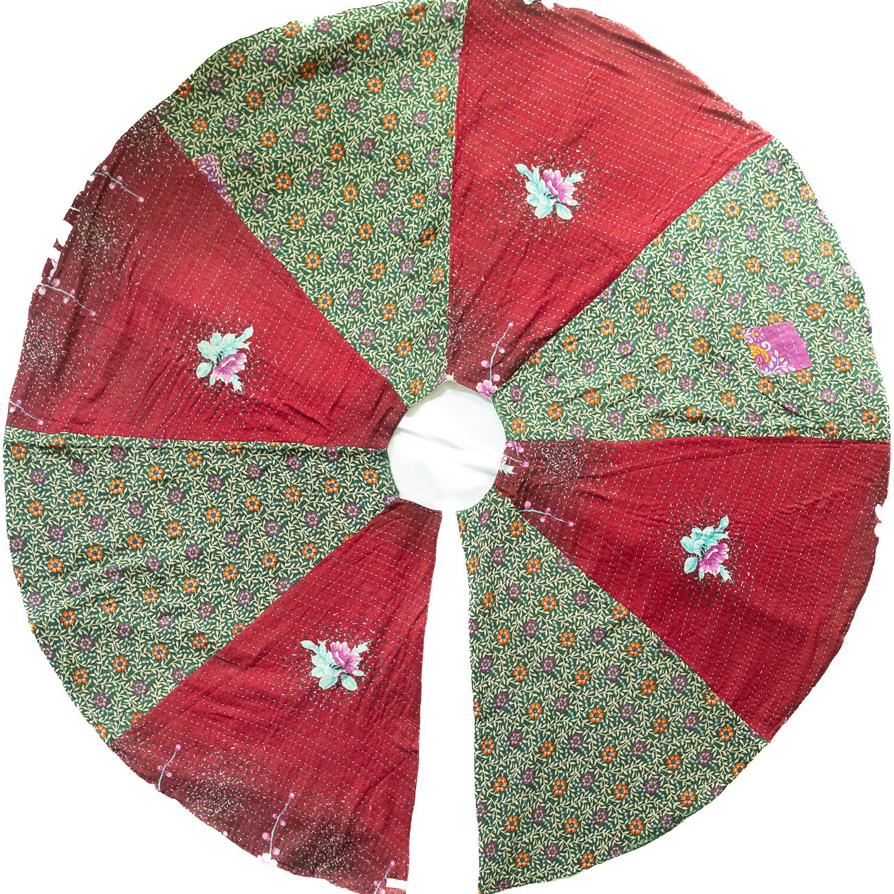 Kantha Christmas Tree Skirt - No. 7