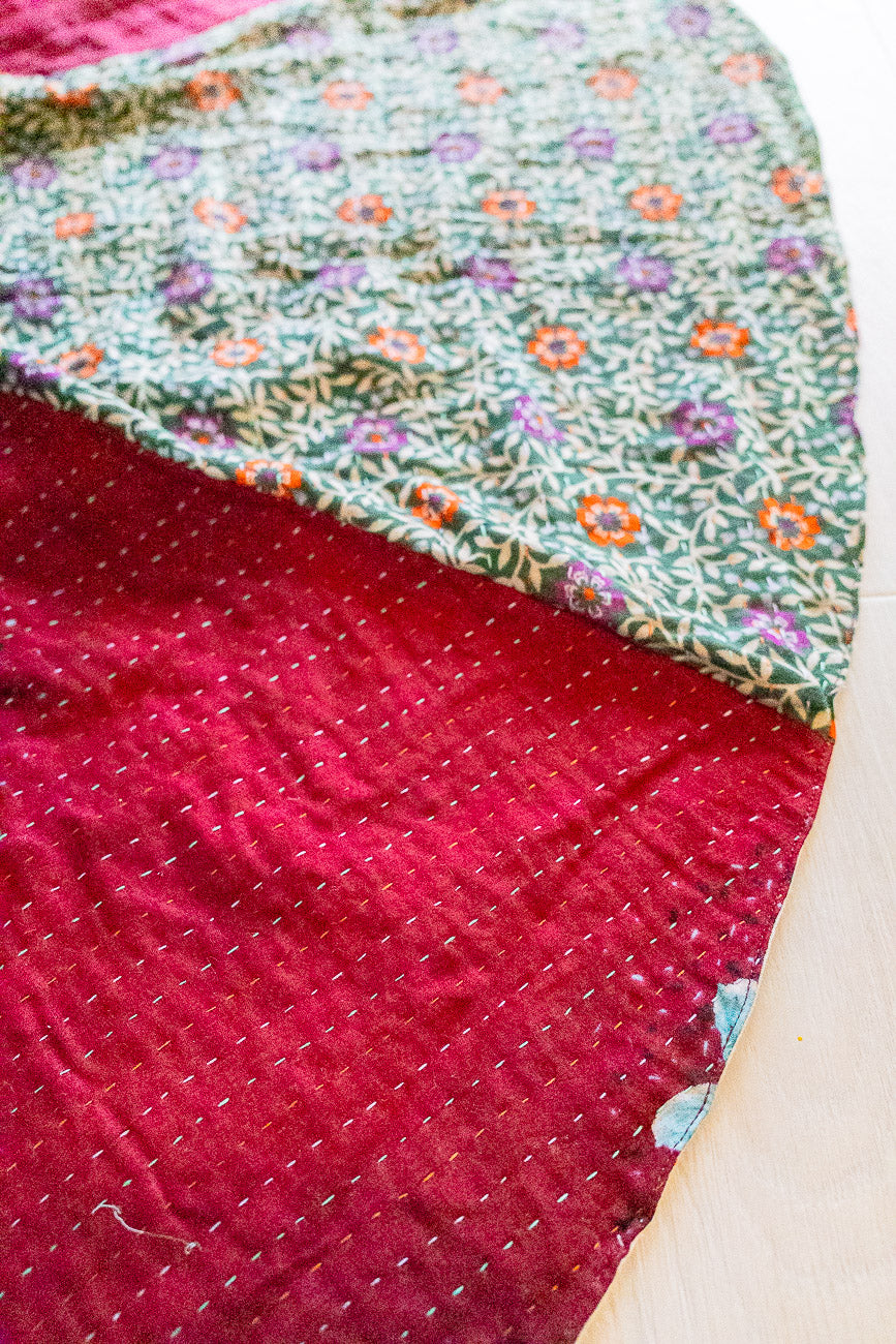 Kantha Christmas Tree Skirt - No. 7