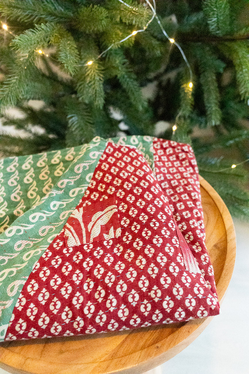 Kantha Christmas Tree Skirt - No. 5