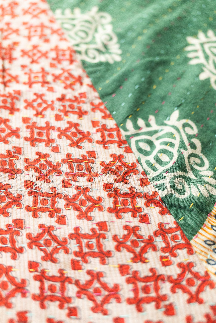 Kantha Christmas Tree Skirt - No. 6