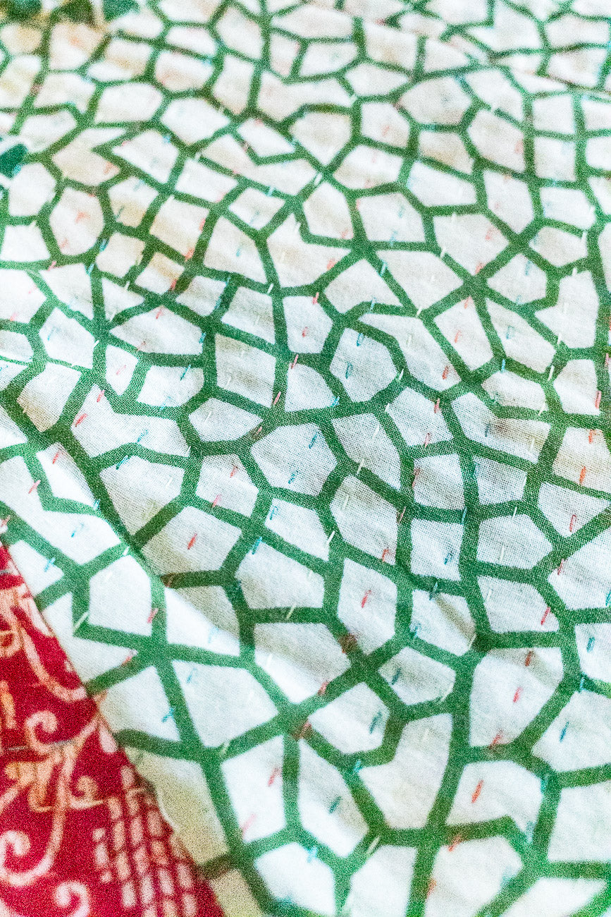 Kantha Christmas Tree Skirt - No. 8