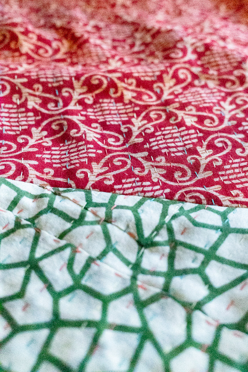 Kantha Christmas Tree Skirt - No. 8