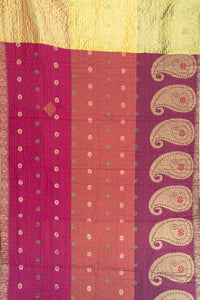 Kantha Silk Throw Blanket