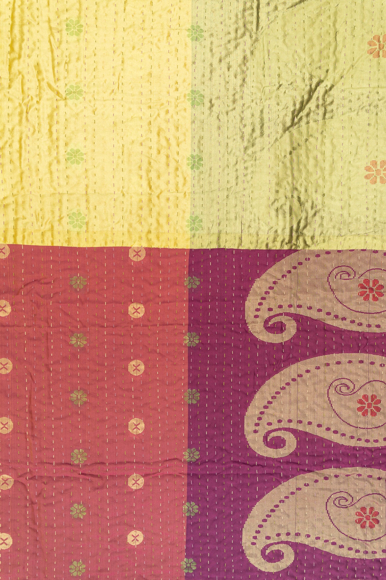 Noble Silk Blend Kantha Throw